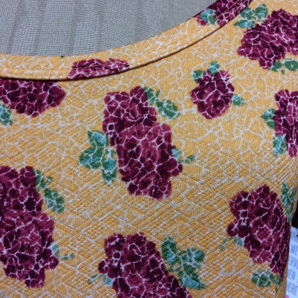 Lularoe Nicole Dress Size M 8-10 Floral Print NWT Short Sleeve Fit Flare - Picture 2 of 5